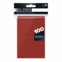 100 Protèges Cartes Gloss Rouge Standard Deck - Ultra Pro