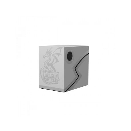 Deckbox Double Shell 150+ cartes - Blanc Cendré/Noir - Dragon Shield