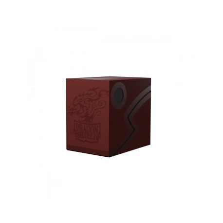 Deckbox Double Shell 150+ cartes - Rouge Sang/Noir - Dragon Shield