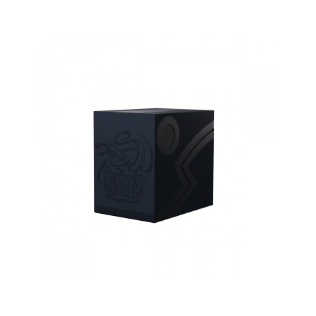 Deckbox Double Shell 150+ cartes - Bleu Nuit/Noir - Dragon Shield