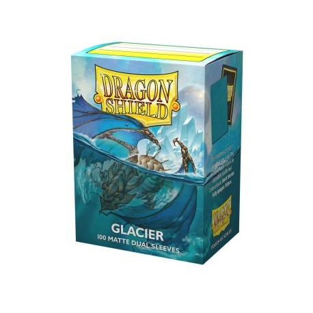 100 Protèges cartes Dual Matte - Glacier - Miniom Dragon Shield