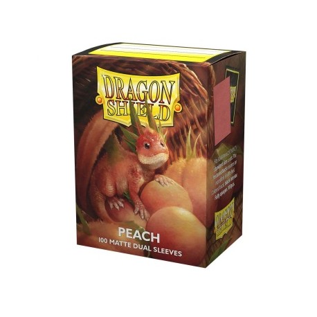 100 Protèges cartes Dual Matte - Peach - Piip Dragon Shield