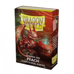 60 Protèges cartes Dual Matte Taille Japonaise - Peach - Piip Dragon Shield