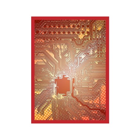 50 Protèges Cartes Legion - Gloss Sleeves - Circuit - Red