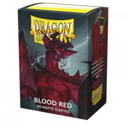 100 Protèges cartes Matte Blood Red - Dragon Shield