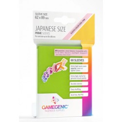 Sachet de 60 protèges cartes Taille Japonaise 62 x 89 mm - Lime - Prime - Gamegenic