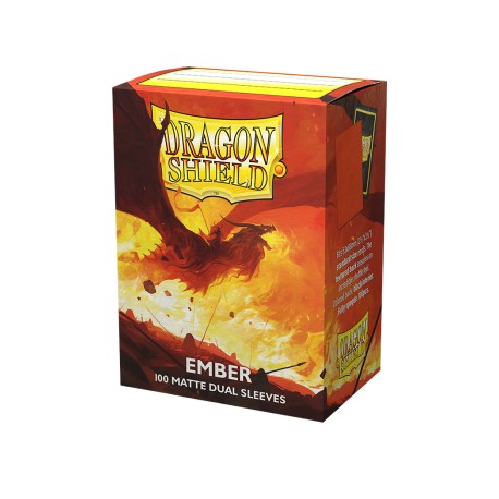 100 Protèges cartes Dual Matte - Ember - Alaric, Revolution Kindler Dragon Shield