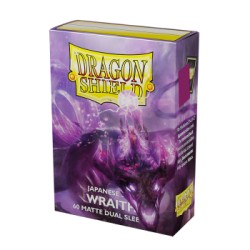 60 Protèges cartes Dual Matte Taille Japonaise - Wraith - Alaria, Righteous Wraith Dragon Shield