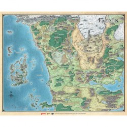 Faerûn - Carte du Continent- Dungeons & Dragons 5