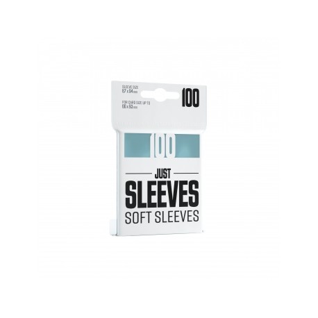 Sachet de 100 protèges cartes Soft Sleeves - Just Sleeves - Standard 66 x  92 mm - Transparent - Gamegenic