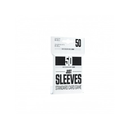 Sachet de 50 protèges cartes - Just Sleeves - Standard 66 x 92 mm - Noir - Gamegenic