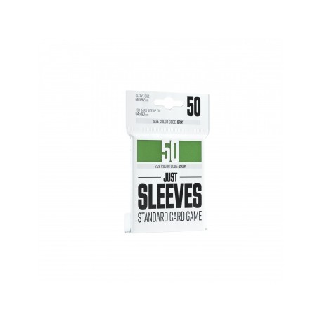 Sachet de 50 protèges cartes - Just Sleeves - Standard 66 x 92 mm - Vert - Gamegenic