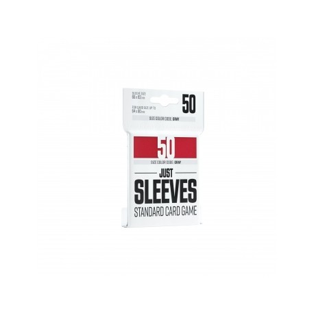 Sachet de 50 protèges cartes - Just Sleeves - Standard 66 x 92 mm - Rouge - Gamegenic