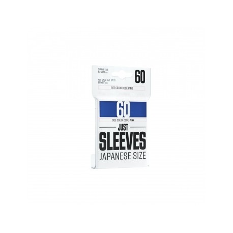 Sachet de 60 protèges cartes - Just Sleeves - Taille Japonnaise 62 x 89 mm - Bleu - Gamegenic