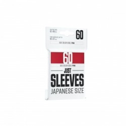 Sachet de 60 protèges cartes - Just Sleeves - Taille Japonnaise 62 x 89 mm - Rouge - Gamegenic