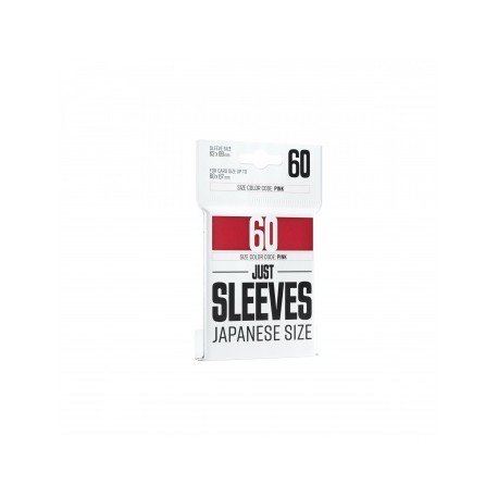 Sachet de 60 protèges cartes - Just Sleeves - Taille Japonnaise 62 x 89 mm - Rouge - Gamegenic