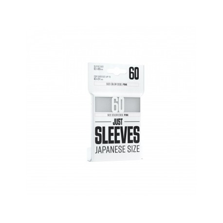 Sachet de 60 protèges cartes - Just Sleeves - Taille Japonnaise 62 x 89 mm - Blanc - Gamegenic