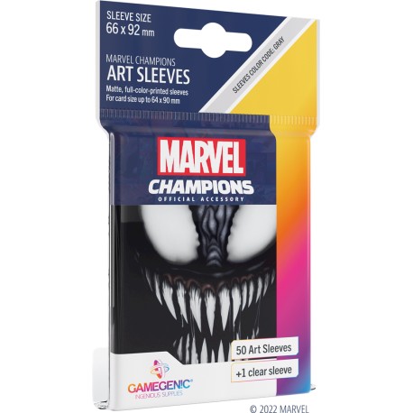 Sachet de 50 protèges carte taille standard Marvel Champions Art Sleeves - Venom - Gamegenic