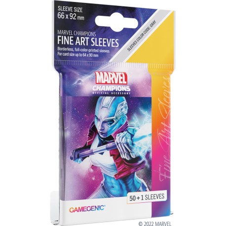 Sachet de 50 protèges carte taille standard Marvel Champions Fine Art Sleeves - Nebula - Gamegenic