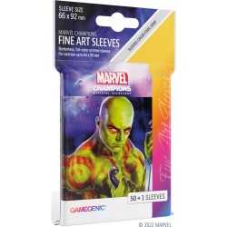 Sachet de 50 protèges carte taille standard Marvel Champions Fine Art Sleeves - Drax - Gamegenic