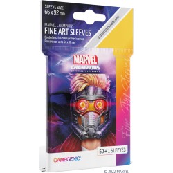 Sachet de 50 protèges carte taille standard Marvel Champions Fine Art Sleeves - Starlord - Gamegenic