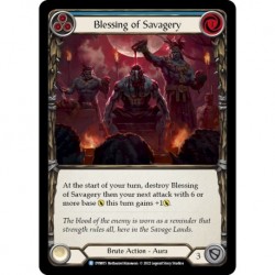Rainbow Foil - Blessing of Savagery (Blue) - Flesh And Blood TCG