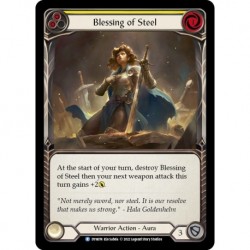 Rainbow Foil - Blessing of Steel (Yellow) - Flesh And Blood TCG