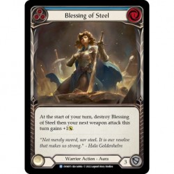 Rainbow Foil - Blessing of Steel (Blue) - Flesh And Blood TCG