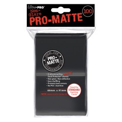 100 Protèges Cartes MATTE Black / NOIR Taille Standard - Ultra Pro