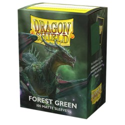 100 Protèges cartes Matte - Vert Forêt - Dragon Shield