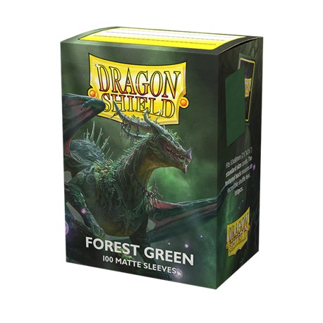 100 Protèges cartes Matte - Vert Forêt - Dragon Shield