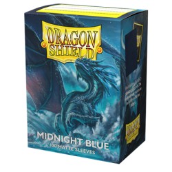 100 Protèges cartes Matte - Midnight Blue - Bleu Nuit - Dragon Shield
