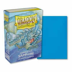 60 Protèges Cartes Matte Taille Japonaise - Dragon Shield - Sapphire