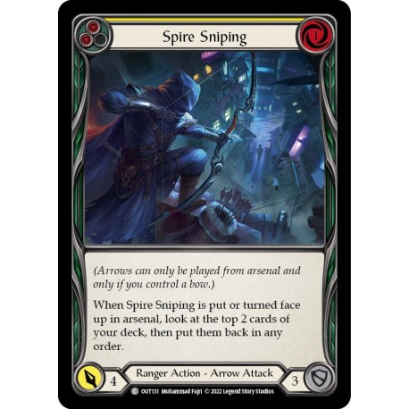 VO - Rainbow Foil - Spire Sniping (Yellow) - Flesh And Blood TCG