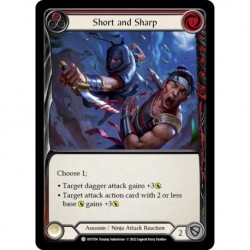 VO - Rainbow Foil - Short and Sharp (Red) - Flesh And Blood TCG