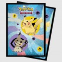 65 Protèges Cartes Pokemon - Pikachu & Mimikyu