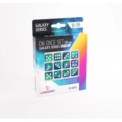 Set de 12 Dés à 6 faces 16mm - Galaxy Series - Neptune - Gamegenic