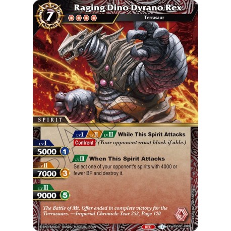 FOIL - Raging Dino Dyrano Rex - Battle Spirit Saga TCG