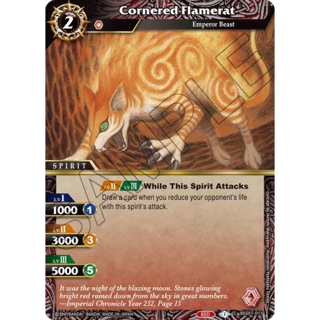 FOIL - Cornered Flamerat - Battle Spirit Saga TCG