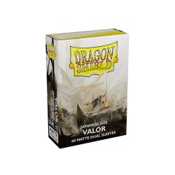 60 Protèges cartes Dual Matte Taille Japonaise - Valor - Dragon Shield