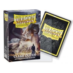 100 Sur Protèges cartes Matte Outer Sleeve - Transparent - Dragon Shield