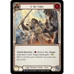 V for Valor (Red) - Flesh And Blood TCG