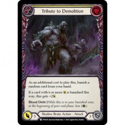 Rainbow Foil - Tribute to Demolition (Yellow) - Flesh And Blood TCG