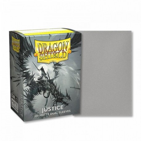 100 Protèges cartes Dual Matte Standard Size - Justice- Dragon Shield