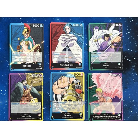 Collection des 6 Leaders OP04- One Piece Card Game