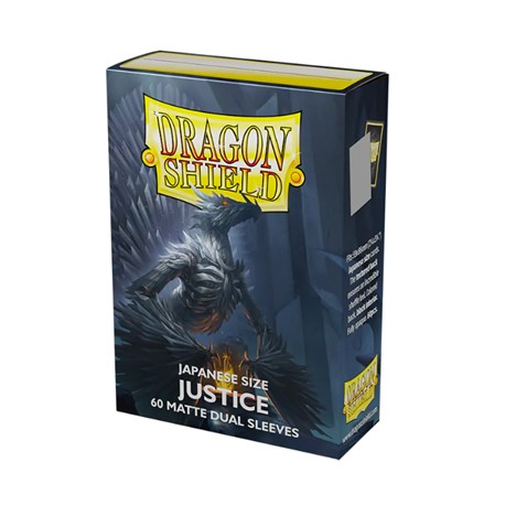 60 Protèges cartes Dual Matte Taille Japonaise - Justice - Dragon Shield