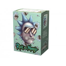 100 Protèges cartes - Rick And Morty - Cool Rick - Brushed Art Sleeves Dragon Shield