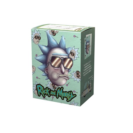 100 Protèges cartes - Rick And Morty - Cool Rick - Brushed Art Sleeves Dragon Shield