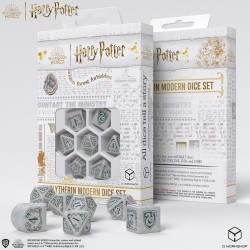 Harry Potter pack dés Slytherin (Serpentard) Modern Dice Set - White (7)