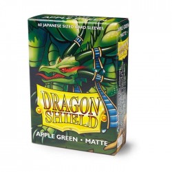 60 Protèges Cartes Matte Taille Japonaise - Dragon Shield - Apple Green (Vert Pomme)